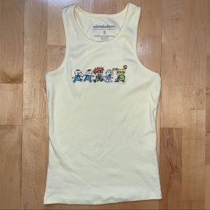 Rugrats Yellow Embroidered Tank Top